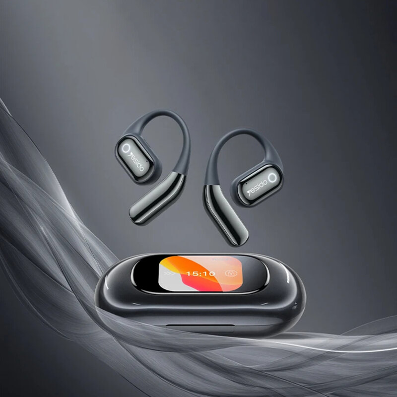 Casti open-ear Bluetooth 5.4 Yesido YSP26, LCD, 500mAh, negru