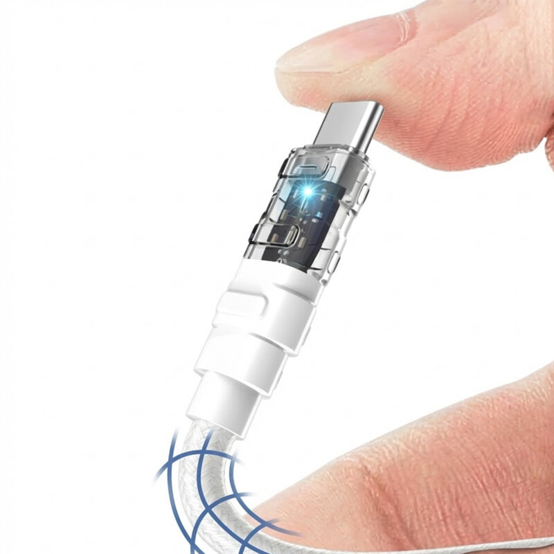 Cablu date Fast Charge tip C Lito, transparent design, 60W, LD05