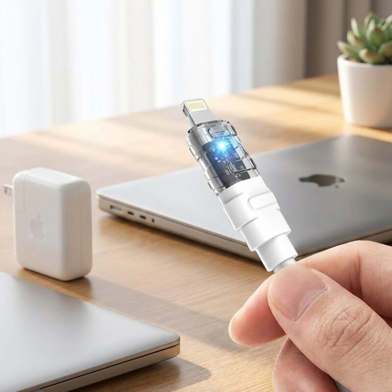 Cablu date Fast Charge Type-C, Lightning Lito, transparent, 27W, LD05