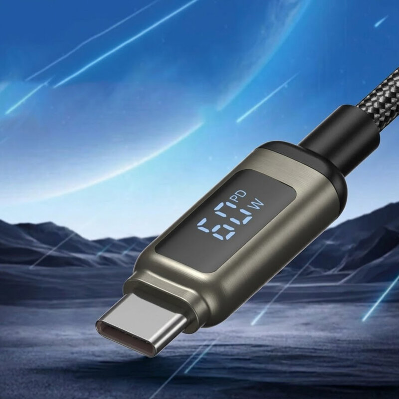 Cablu date Fast Charging Type-C cu display, 60W Lito, LD15