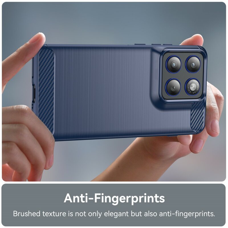 Husa Motorola Edge 70 Techsuit Carbon Silicone, albastru