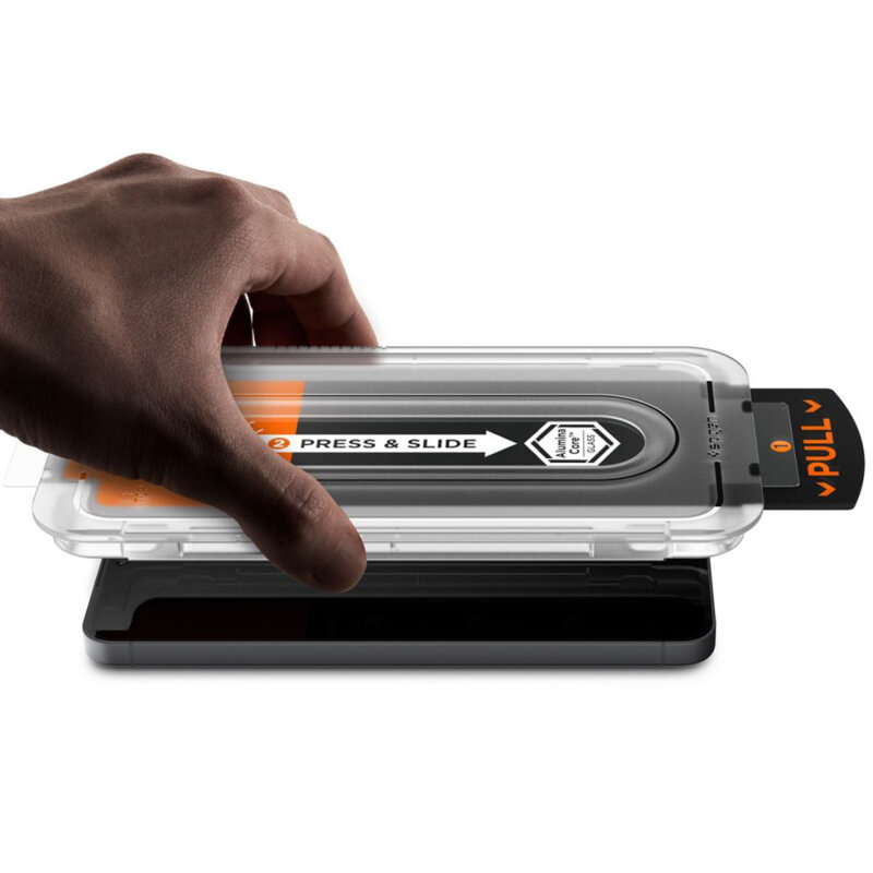 Folie Samsung Galaxy S25 FE Spigen Glas.tR EZ Fit Pro HD, transparenta