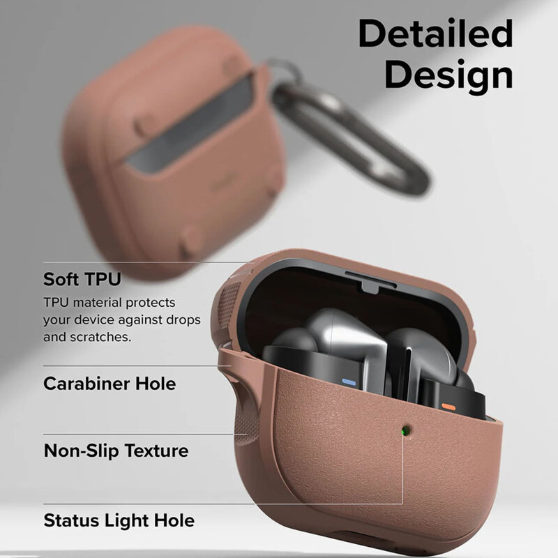 Husa Samsung Galaxy Buds 3 FE Ringke Onyx Magnetic, bej