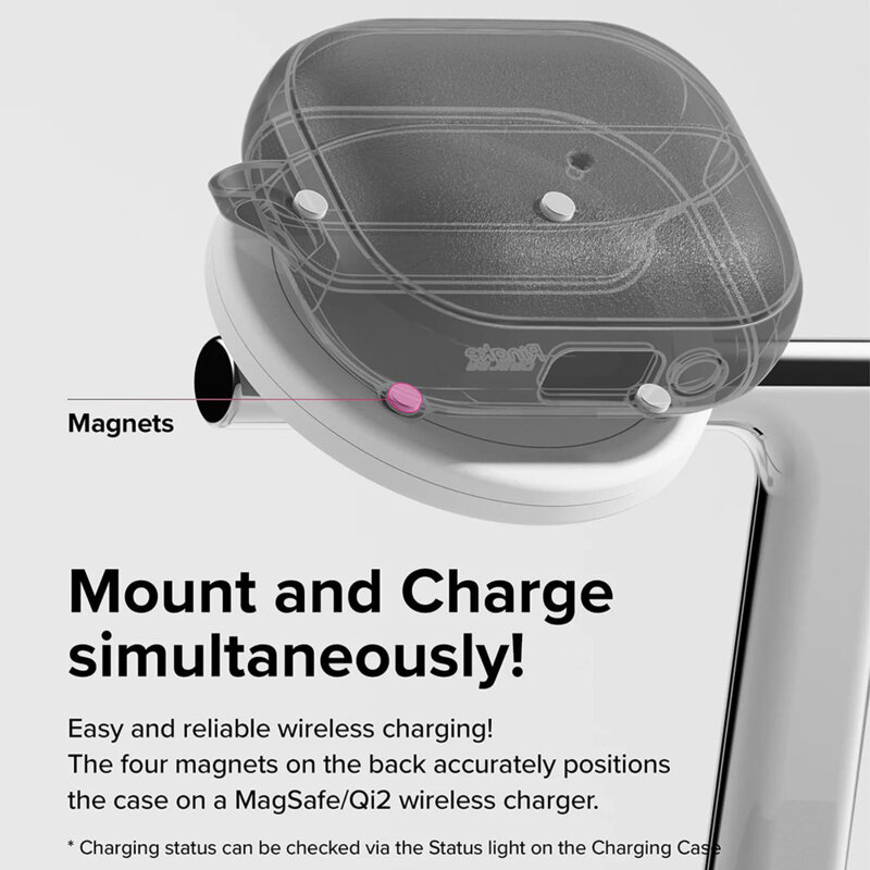 Husa Samsung Galaxy Buds 3 FE Ringke Onyx Magnetic, gri