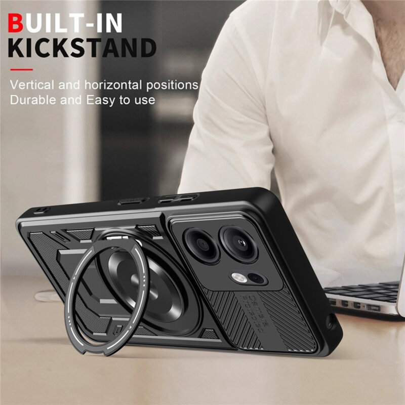 Husa Oppo Reno14 FS 5G Techsuit RuggedCam, albastru