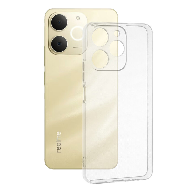 Husa Realme Note 70T Techsuit Clear Silicone, transparenta