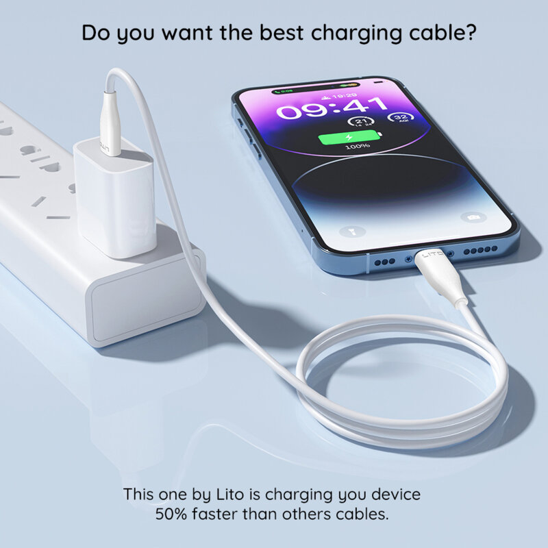 Cablu de date Fast Charging Type-C Lito, 1m, 60W, LD03