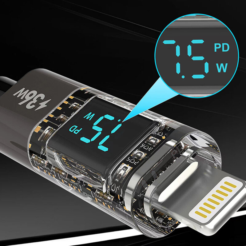 Cablu date Lightning la Type-C Lito, 36W, 1.2m, LD09CL