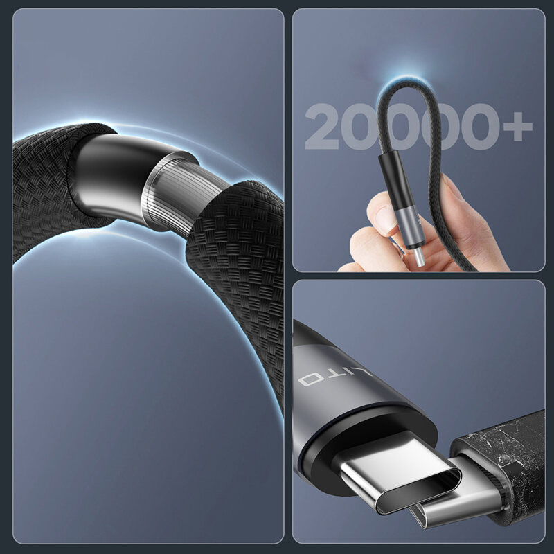 Cablu de date USB la Type-C Fast Charging, 6A Lito LD23T, gri