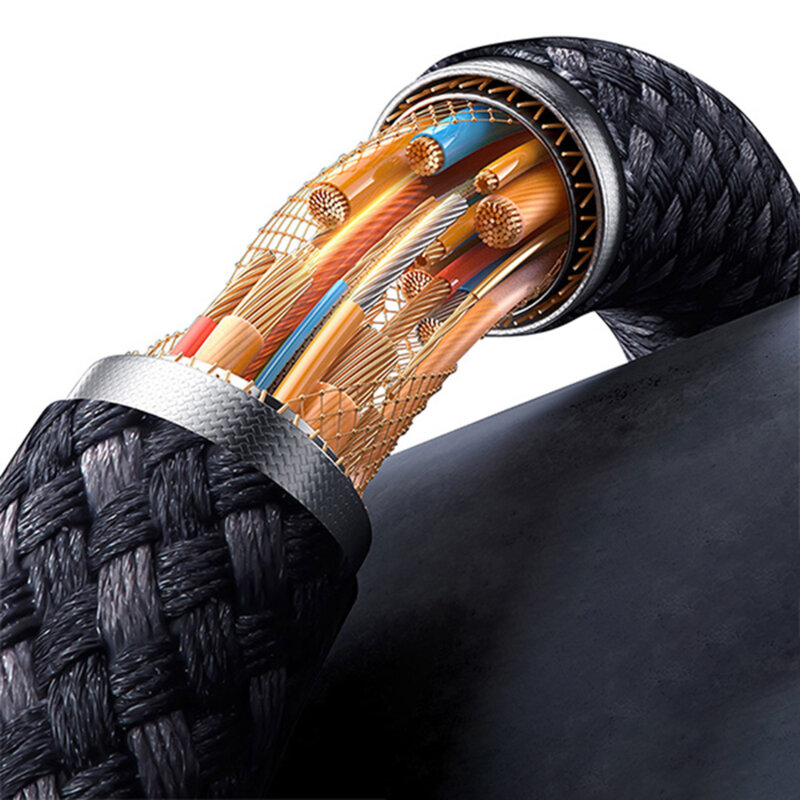 Cablu date 2in1 Type-C la Type-C si Lightning Lito, nailon, LD12