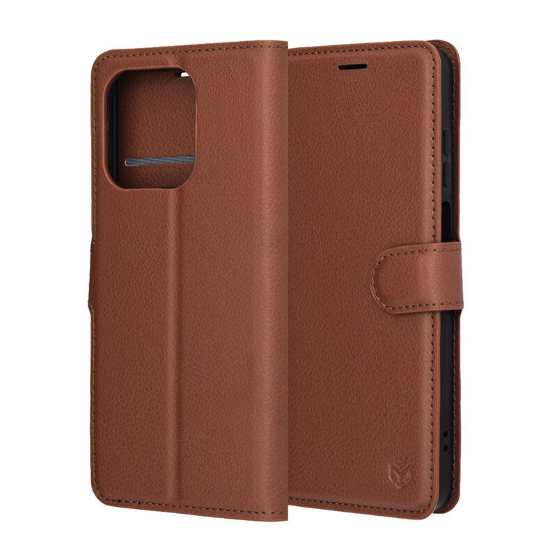 Husa Honor X5c Plus Techsuit Leather Folio, maro
