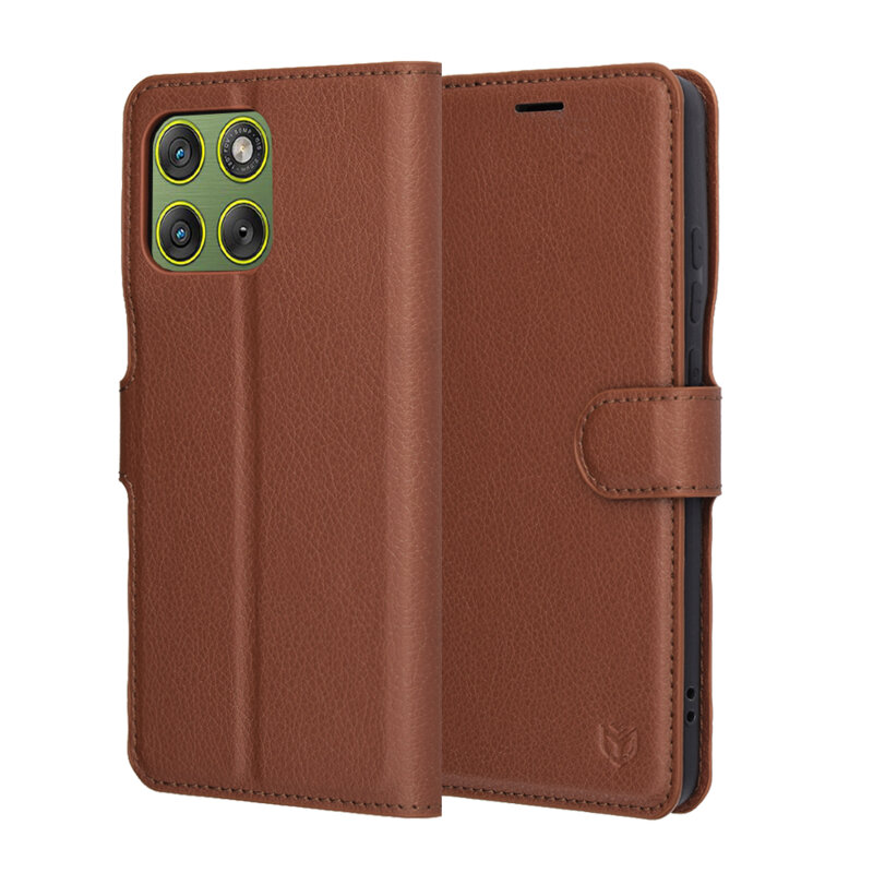 Husa Motorola Edge 70 Techsuit Leather Folio, maro