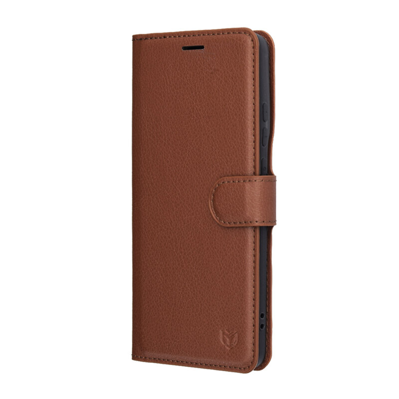 Husa Motorola Edge 70 Techsuit Leather Folio, maro