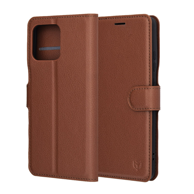Husa Motorola Edge 70 Techsuit Leather Folio, maro