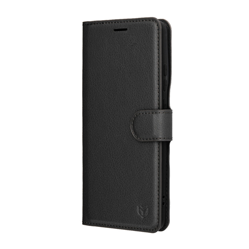 Husa Motorola Edge 70 Techsuit Leather Folio, negru