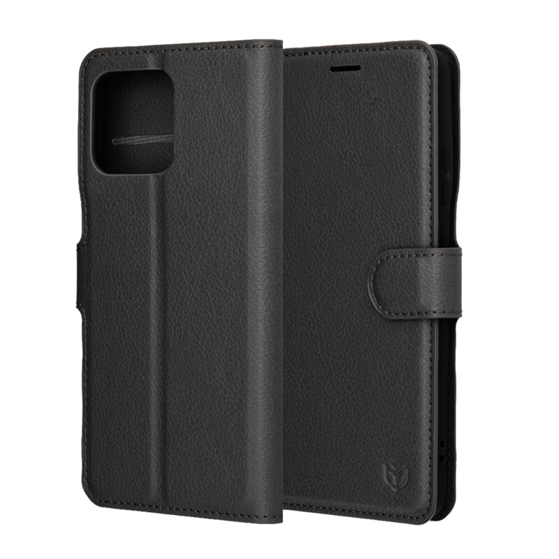Husa Motorola Edge 70 Techsuit Leather Folio, negru