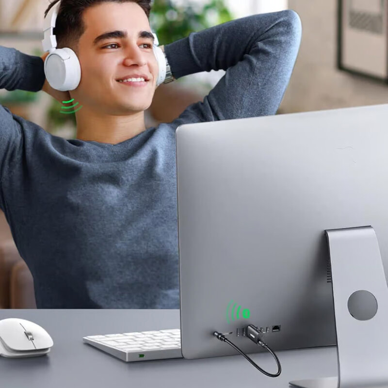 Adaptor audio USB, Jack 3.5mm, BT5.1 cu cablu Ugreen, negru, 60300