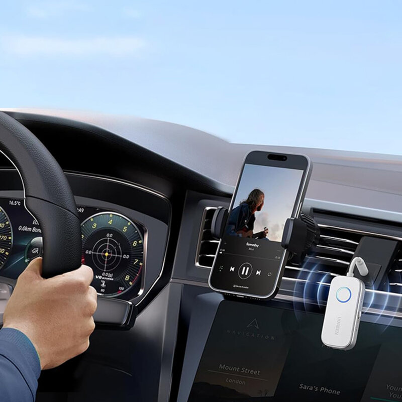 Adaptor audio Jack Bluetooth 5.4 cu microfon Ugreen, alb, 45812