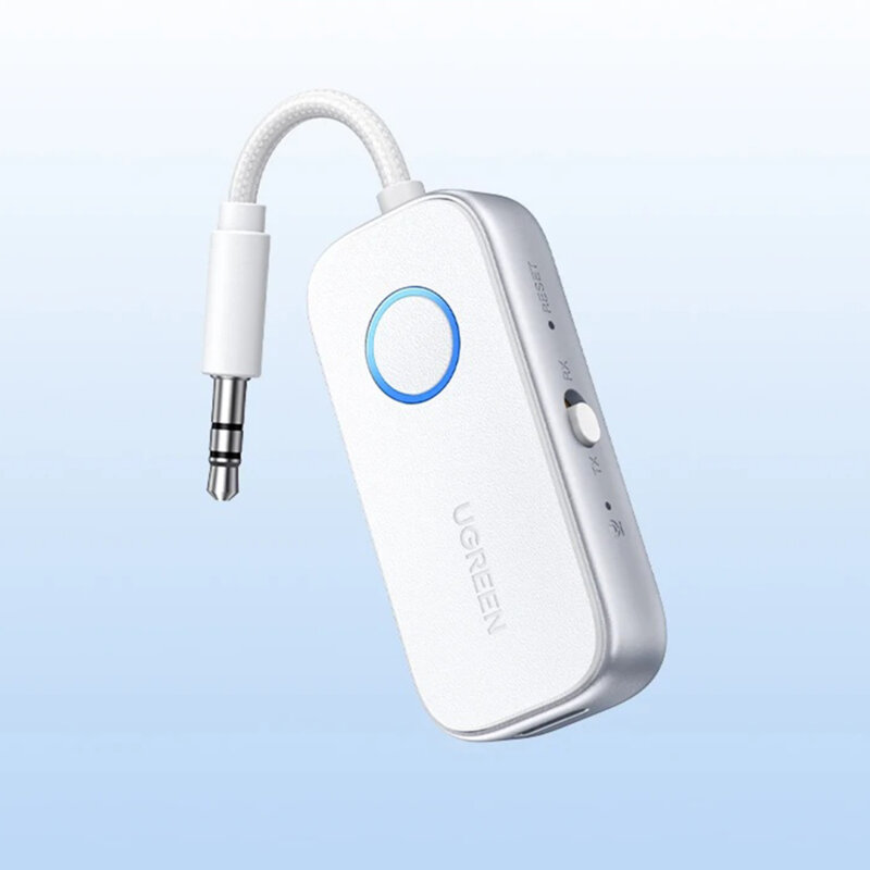Adaptor audio Jack Bluetooth 5.4 cu microfon Ugreen, alb, 45812