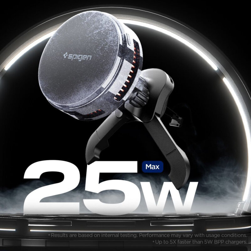 Suport auto cu incarcare wireless Qi2.2 Spigen, 25W, EV25MFAQ