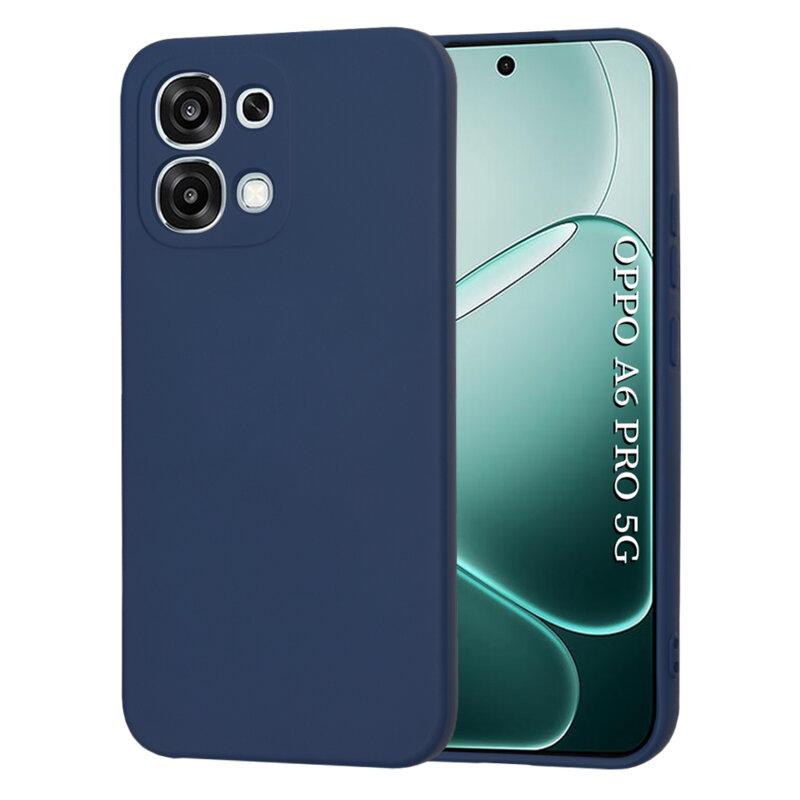 Husa silicon Oppo A6 Pro 5G Techsuit SoftFlex, bleumarin