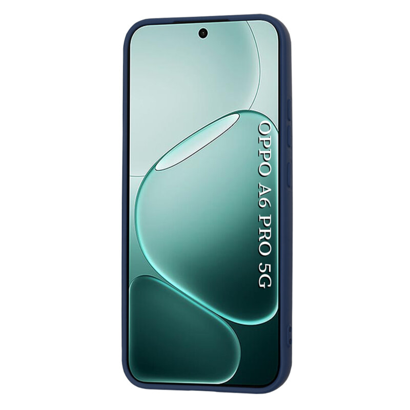 Husa silicon Oppo A6 Pro 5G Techsuit SoftFlex, bleumarin