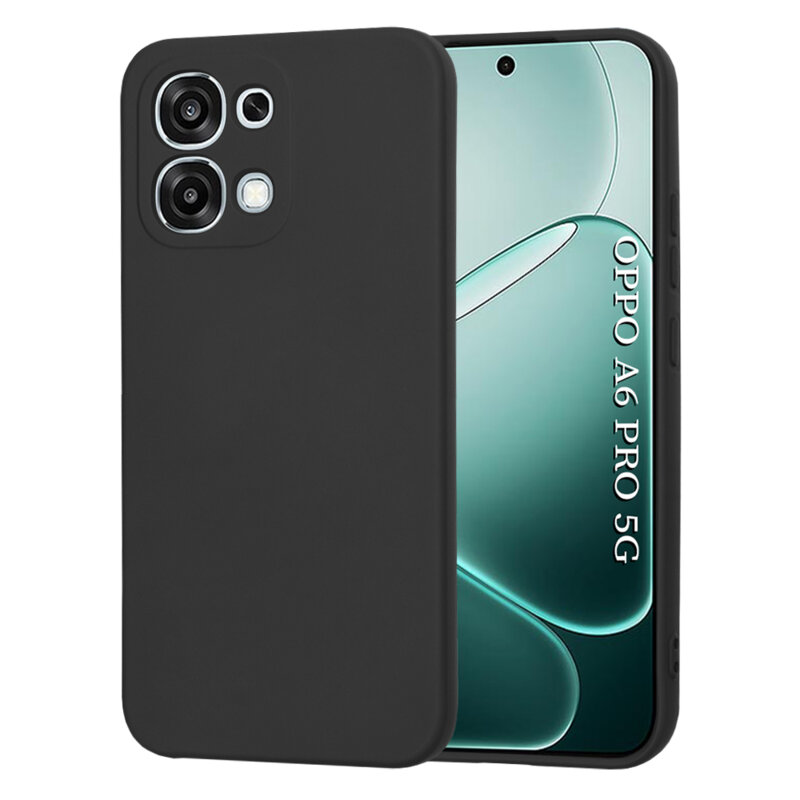 Husa silicon Oppo A6 Pro 5G Techsuit SoftFlex, negru