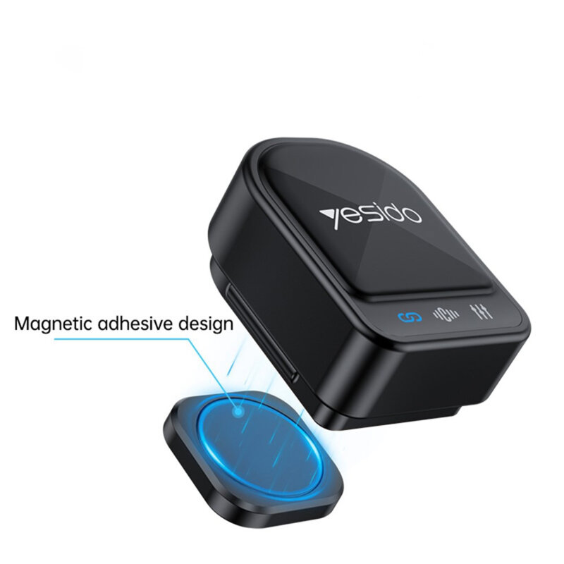 Microfon tip lavariera 360°, 600mAh, magnetic Yesido KR19, negru