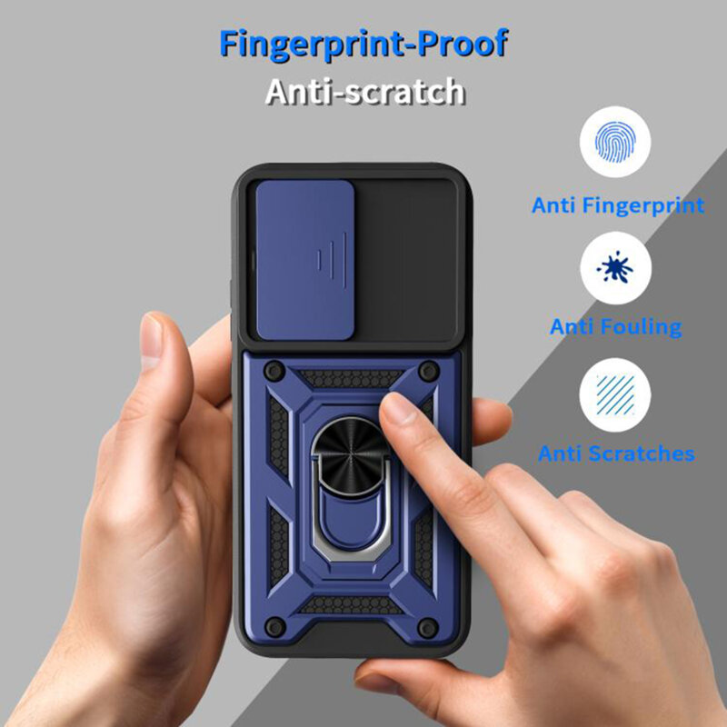 Husa Oppo A6 Pro 4G protectie camera Techsuit CamShield Series, albastru