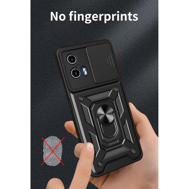 Husa Motorola Moto G67 Power protectie camera Techsuit CamShield Series, negru
