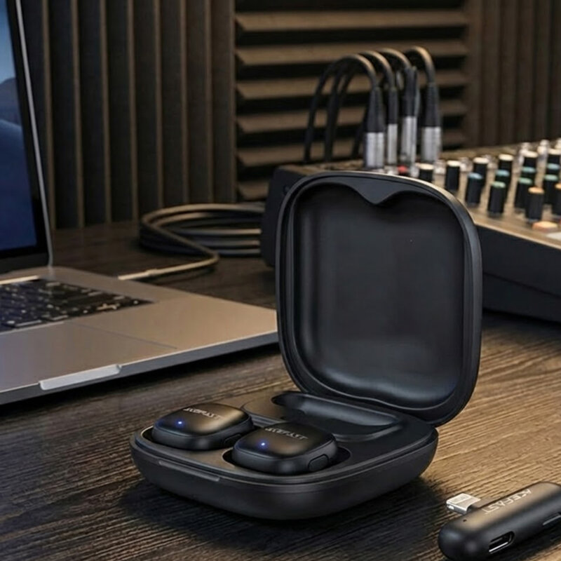 Microfon tip lavaliera pentru iPhone Acefast R1, 750mAh, negru