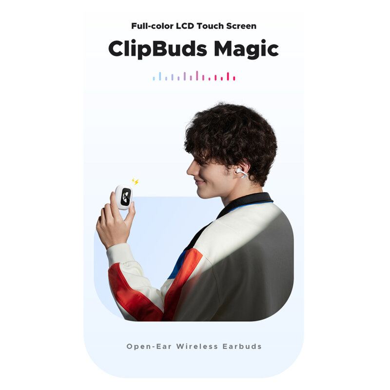 Casti Bluetooth 5.4 Noise Reduction cu display Ugreen, alb, 55136