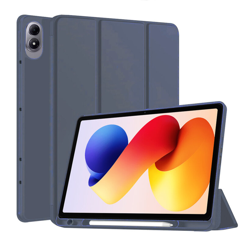 Husa Xiaomi Redmi Pad 2 Pro Techsuit Flex Trifold Pen, bleumarin