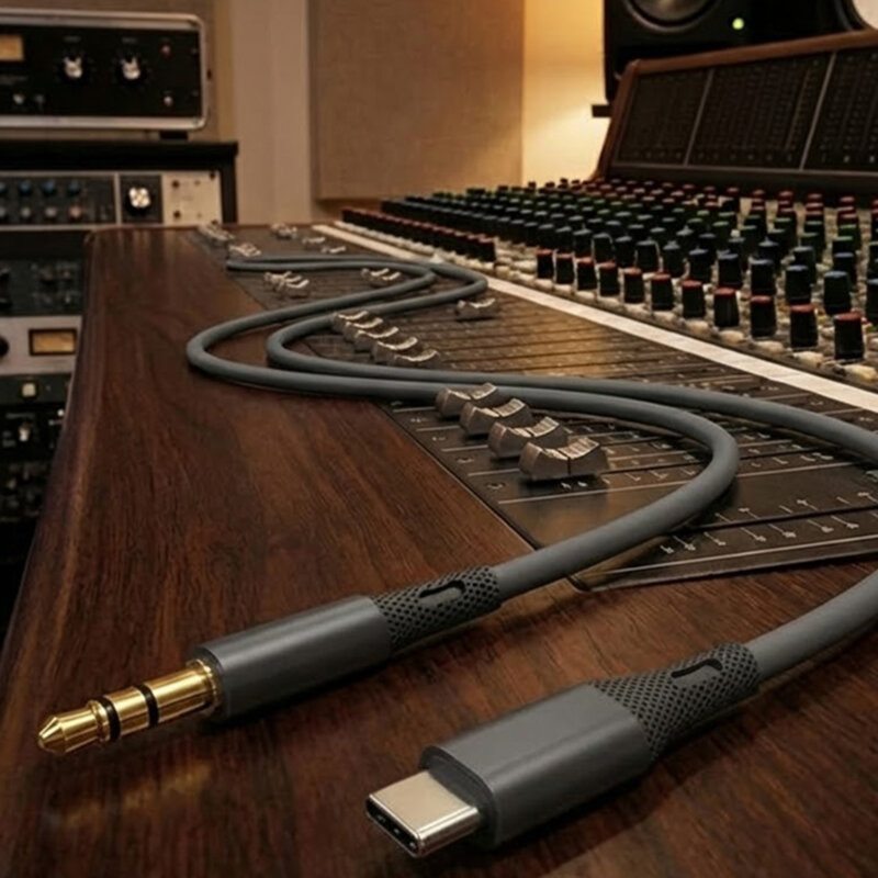 Cablu audio premium Hi-Fi, DAC, Type-C la Jack Techsuit SoundFleX AC4, 1m