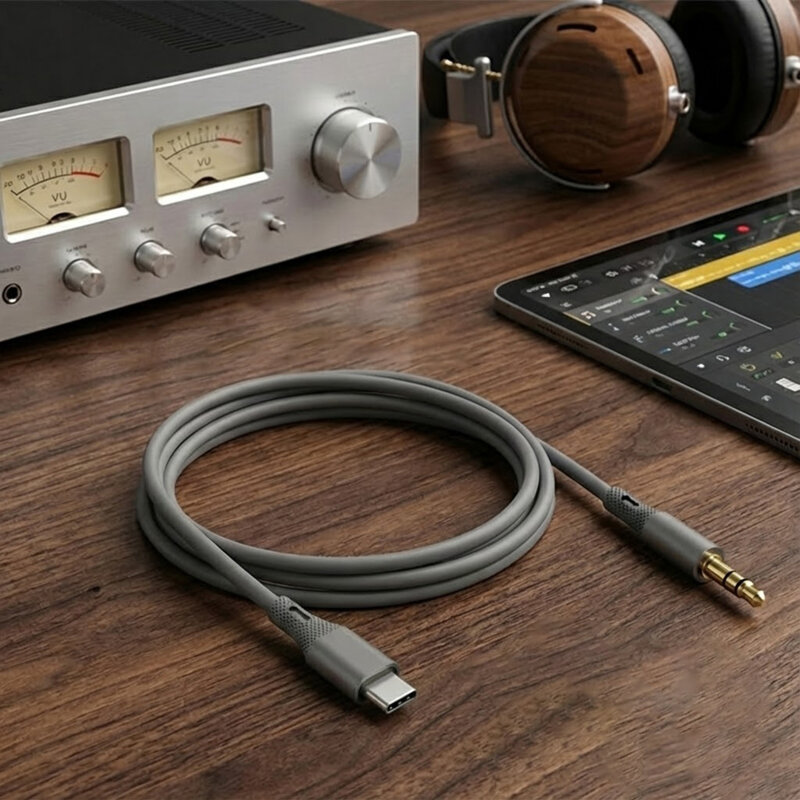 Cablu audio premium Hi-Fi, DAC, Type-C la Jack Techsuit SoundFleX AC4, 1m