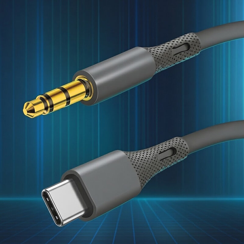 Cablu audio premium Hi-Fi, DAC, Type-C la Jack Techsuit SoundFleX AC4, 1m
