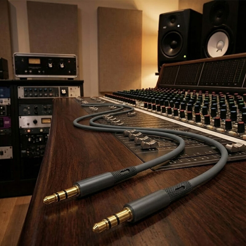 Cablu audio premium, adaptor AUX Hi-Fi Techsuit SoundFleX AC3, 1m