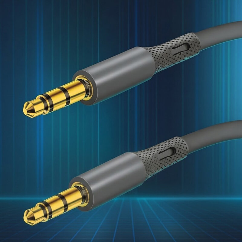 Cablu audio premium, adaptor AUX Hi-Fi Techsuit SoundFleX AC3, 1m