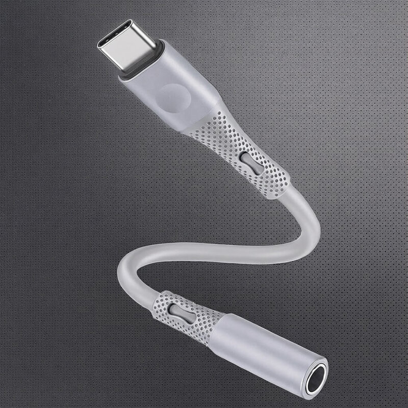 Adaptor audio premium, Type-C la Jack Techsuit SoundFleX AC1, gri