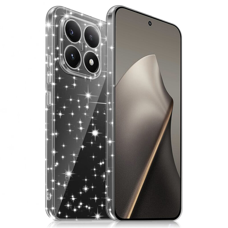 Husa sclipici Xiaomi 15T Techsuit SparkleSkin, transparenta
