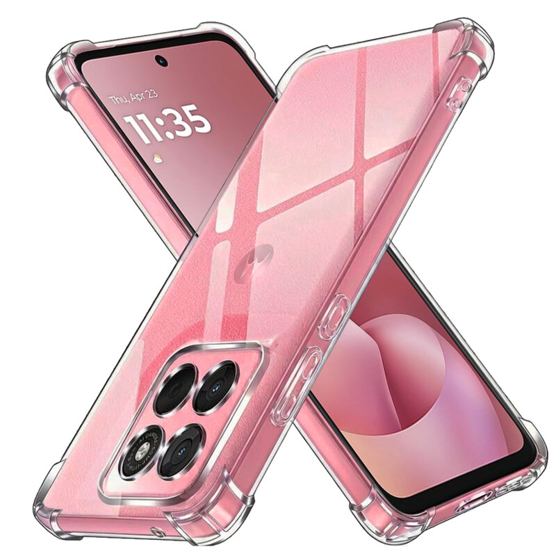 Husa Motorola Moto G57 Power Techsuit Shockproof Clear Silicone, transparenta