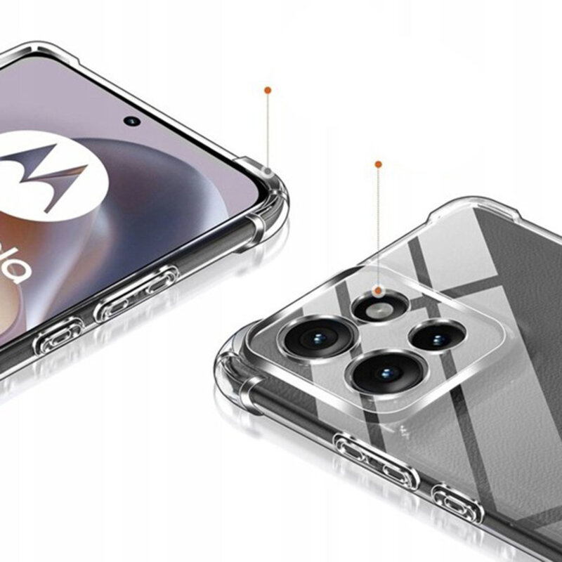 Husa Motorola Edge 70 Techsuit Shockproof Clear Silicone, transparenta