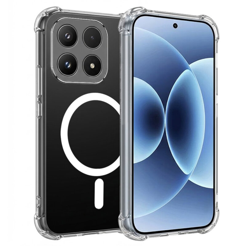 Husa Xiaomi 17 Techsuit Shockproof Clear Silicone MagSafe, transparenta