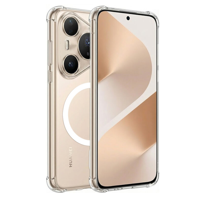 Husa Huawei Pura 80 Pro Techsuit Shockproof Clear Silicone MagSafe, transparenta