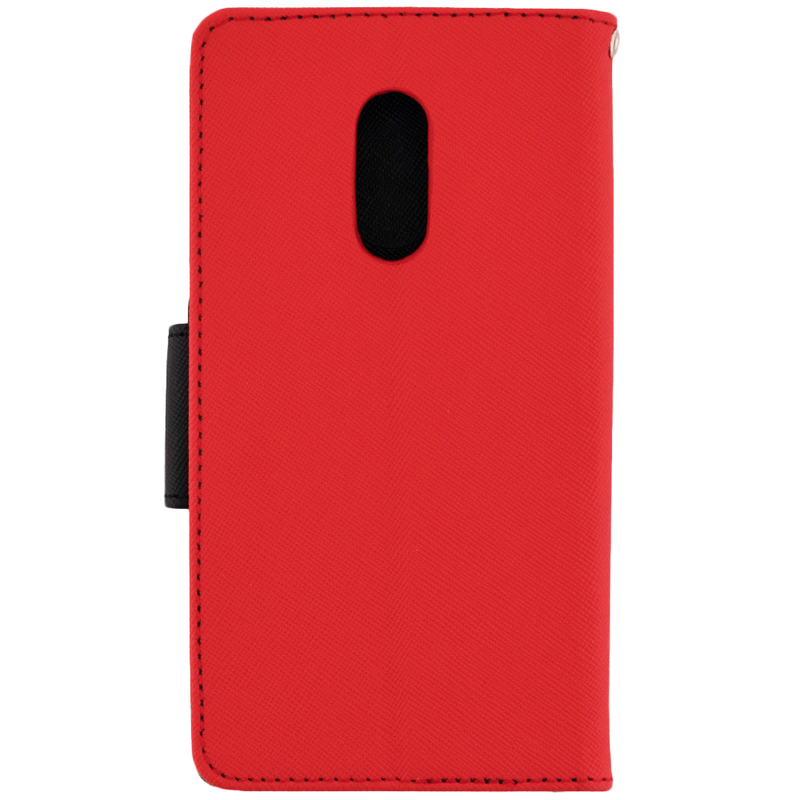 Husa Xiaomi Redmi Note 4 (MediaTek) Flip Rosu - Negru MyFancy