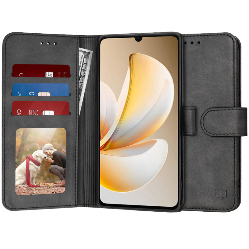 Husa 360 Realme Note 70T Techsuit Diary Book, negru