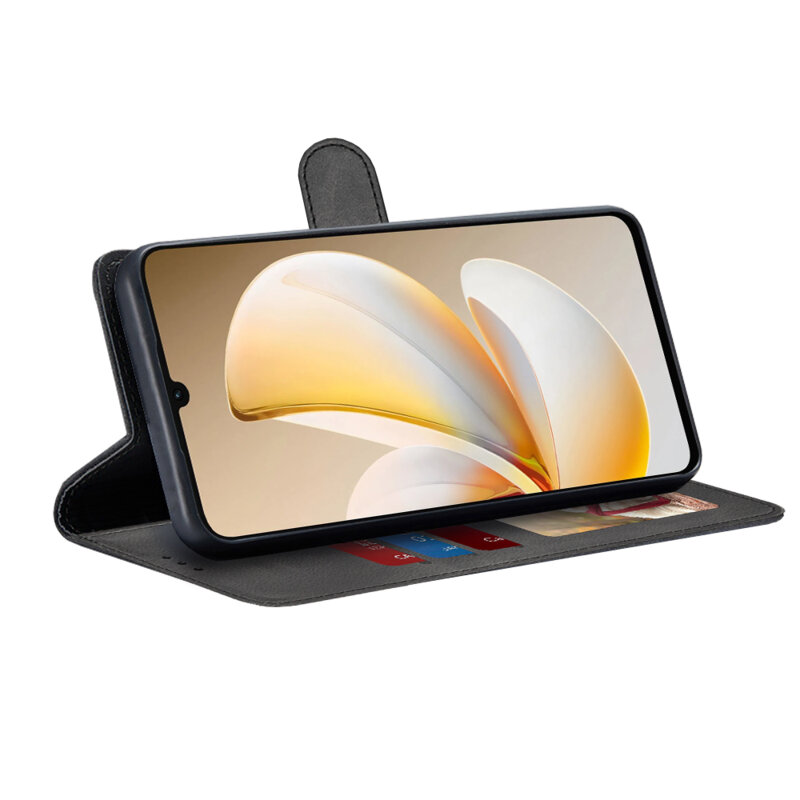 Husa 360 Realme Note 70T Techsuit Diary Book, negru