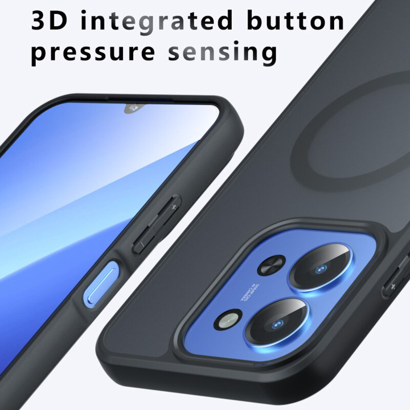 Husa Xiaomi Redmi 15C 4G Techsuit PureFrost MagSafe, negru frost