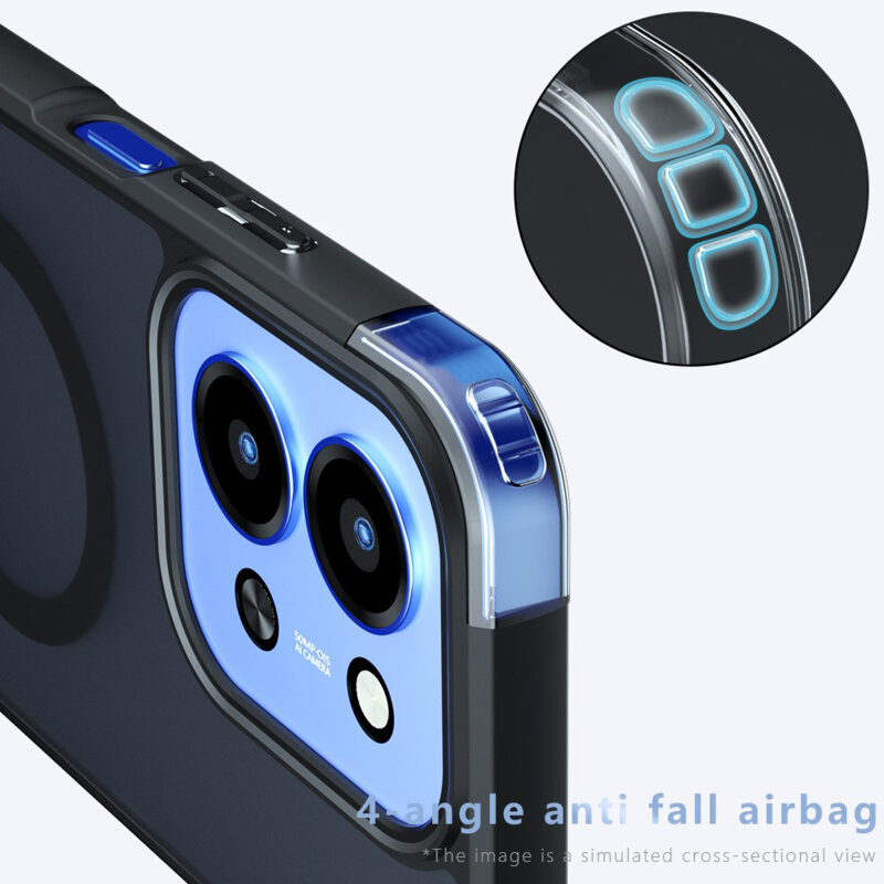 Husa Xiaomi Redmi 15C 5G Techsuit PureFrost MagSafe, negru frost