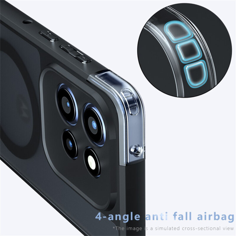 Husa Motorola Edge 60 Neo Techsuit PureFrost MagSafe, negru frost